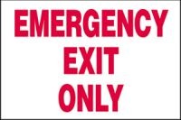 Emergency Exit Only 3 D projection sign